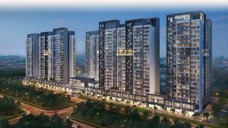 Phối cảnh các tòa tháp và khối đế thương mại khu Celesta City